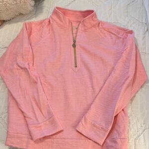 Lily Pulitzer Pink Quarter Zip Sweatshirt Size L